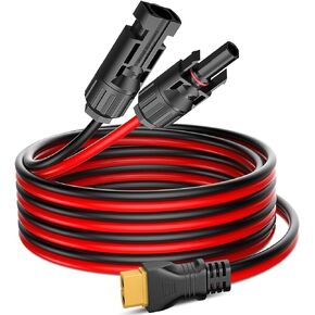 Pixelman Solar Panel Plug to XT60 Charge Cable, 12AWG(6.5Ft) Solar Extension Cable with Upgraded XT60 Adapter,Solar Connector to XT60 Cable for Ecoflow River/Deta,for Portable Power Station,Generator
