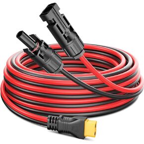 Solar Connector to XT60 Cable (10AWG 2ft), Gonifeto Solar to XT60 Charging Wire for Solar Panel Ecoflow Generator, Solar to Injection Molding XT60 Adapter Extension Cord for Portable Power Station