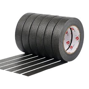 BOMEI Pack Black Painters Tape 0.94 Inches x 60 Yards, Black Masking Tape for Painting, Crafts and DIY - Professional Grade Paint Tape, No Residue and Easy Removal, 6 Pack