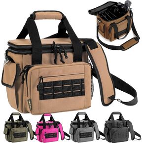 VEAGIA Pistol Range Pack Gun bag Gun case Range bag Gun safe Lockable Double layer explosion proof zipper that Multi pistol soft carrying Bags