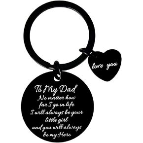 Fathers Day Birthday Gifts for Dad Daddy Gifts from Daughter Father Day Gift for Dad I Will Always Be Your Little Girl Keychain Gift Engraved