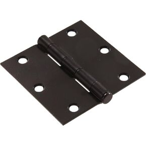 852820 Residential Square Corner Door Hinges with Removable Pin Black 3 Inch