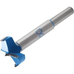 Hegebeck Forstner Drill Bit, 25mm Carbide Woodworking Hole Saw, Wood Drilling Cutter Boring Drill Bits with Round Handle, for Wood, Plastic, Plywood, Blue, 1pcs