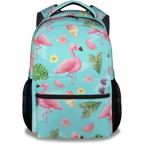 Flamingo Backpack for Girls Boys, 16 Inch Pink Backpacks for School, Cute Lightweight Durable Bookbag for Kids