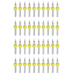 uxcell PCB Drill Bits 0.6mm Tungsten Carbide Rotary Tool Jewelry CNC Engraving Print Circuit Board Micro Drill Bits 1/8 Inch Shank 10 Pcs
