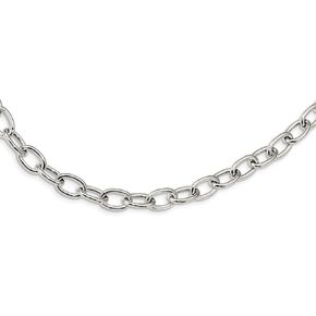 Sonia Jewels 925 Sterling Silver Open Link 8.50mm Necklace Chain - with Secure Lobster Lock Clasp