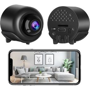 VSTARCAM Tiny WiFi Cameras for Home Security, 3MP Portable HD Night Vision Motion Detection Remote Surveillance 120° Wide Angle Camera, Baby Monitor Small Motion Activated Camera