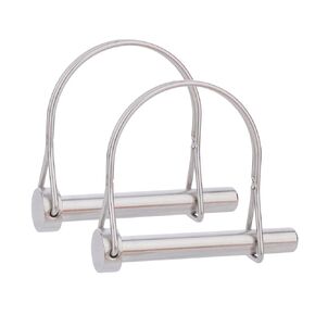 2 Pack Safety Coupler Pin 3/8" x 2-3/4"(9.5mm x 70mm), Full Marine Grade 316 Stainless Steel Heavy Duty Shaft Locking Pin