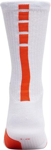 NIKE Elite Basketball Crew Socks (White/Orange, Large) in Saudi Arabia