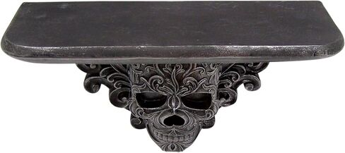 Wowser Sturdy Skull Floating Shelf Mantel, Black Decorative Gothic Halloween Decor for Home, 13 Inch in Saudi Arabia