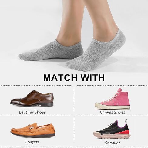 Womens Cotton Ankle Socks No Show Socks Low Cut Socks Cotton Socks for Men&Women Non Slip Flat 7Pairs in Saudi Arabia