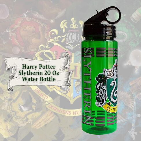 Silver Buffalo Harry Potter Chibi Crest Wizard in Training Plastic Snow Globe Cold Cup w/Lid and Straw, 14 Ounces in Saudi Arabia