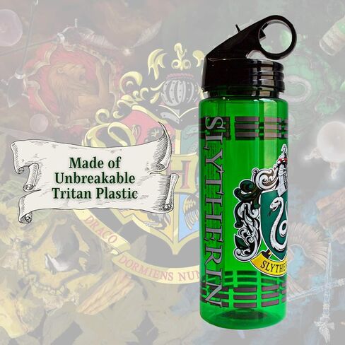 Silver Buffalo Harry Potter Chibi Crest Wizard in Training Plastic Snow Globe Cold Cup w/Lid and Straw, 14 Ounces in Saudi Arabia
