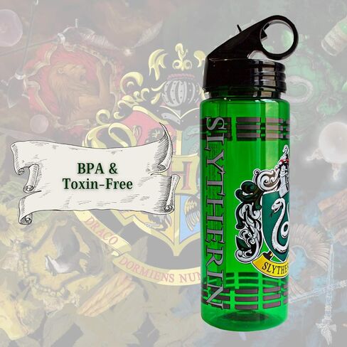 Silver Buffalo Harry Potter Chibi Crest Wizard in Training Plastic Snow Globe Cold Cup w/Lid and Straw, 14 Ounces in Saudi Arabia