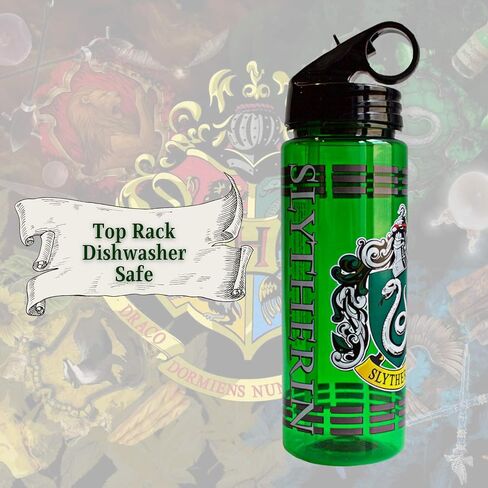 Silver Buffalo Harry Potter Chibi Crest Wizard in Training Plastic Snow Globe Cold Cup w/Lid and Straw, 14 Ounces in Saudi Arabia