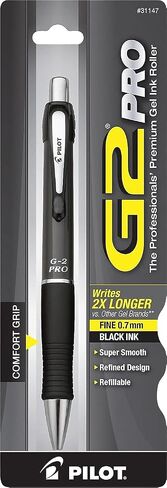 Pilot 31147 G2 Pro Retractable Gel Ink Pen, Refillable, Black Ink/Gray Barrel, .7mm in Saudi Arabia
