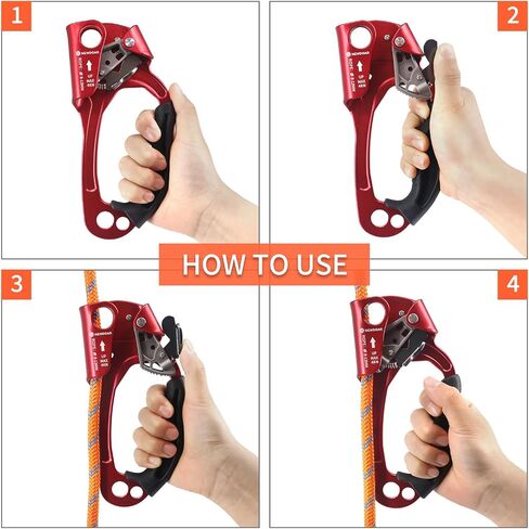 NewDoar UIAA & CE معتمد اليد الصاعد تسلق الصخور شجرة Arborist رابيلينج والعتاد معدات حبل المشبك لحبل 8 ~ 12 مللي متر in Saudi Arabia