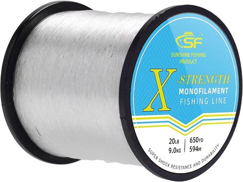 SF Monofilament Fishing Line Premium Spool X-Strong Mono Nylon Material Leader Line for Saltwater Freshwater 8/10/12/15/20/25/30/40/50/60/80/100LB in Kuwait