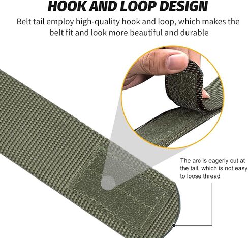 IDOGEAR Tactical Belt with Magnetic Quick-Release Buckle Military Style 1.5" Nylon Belt Loop and Hook Tail Fixation in Kuwait