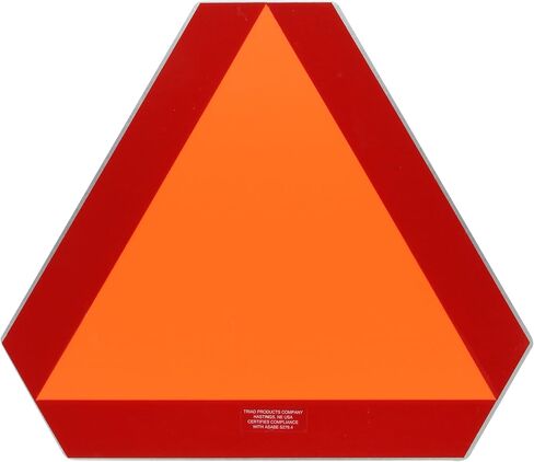 SmartSign - K-7590-SFT-14 "Slow Moving Vehicle" ASAE S276.4 Sign | 14" x 16" Reflective Fluorescent Steel Pack of 1 in Saudi Arabia