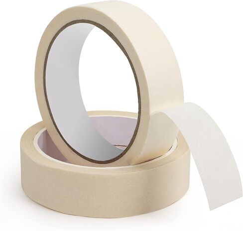 شريط لاصق HONKID (لون بيج وأبيض)، بعرض 25 مم × طول 20 م، للوحة المفاتيح الميكانيكية، والرسم، والمنزل، والمكتب، والقرطاسية المدرسية، والفنون، والحرف اليدوية وما إلى ذلك (قطعتان) in Kuwait