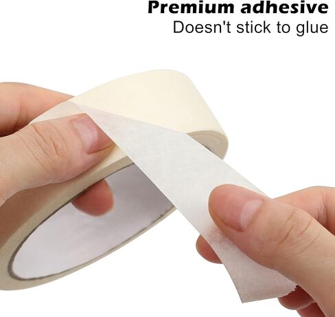 شريط لاصق HONKID (لون بيج وأبيض)، بعرض 25 مم × طول 20 م، للوحة المفاتيح الميكانيكية، والرسم، والمنزل، والمكتب، والقرطاسية المدرسية، والفنون، والحرف اليدوية وما إلى ذلك (قطعتان) in Kuwait