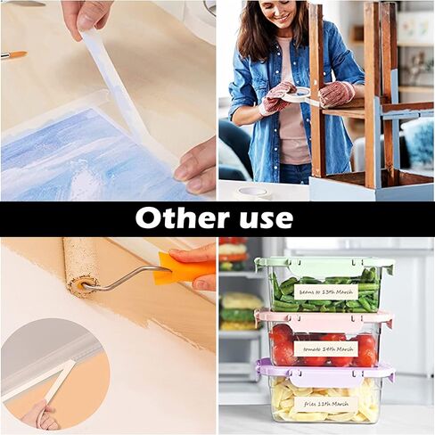 شريط لاصق HONKID (لون بيج وأبيض)، بعرض 25 مم × طول 20 م، للوحة المفاتيح الميكانيكية، والرسم، والمنزل، والمكتب، والقرطاسية المدرسية، والفنون، والحرف اليدوية وما إلى ذلك (قطعتان) in Kuwait