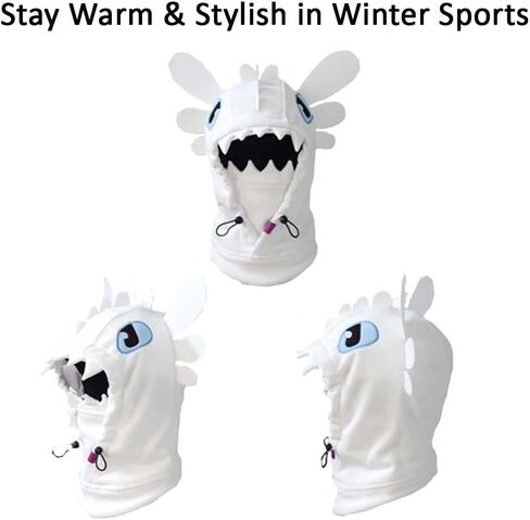 Bear Ski Balaclava Cute Animal Snowboard Face Warmer Winter Snow Sports Accessories Hat Kawaii Snowboard Gear in Saudi Arabia