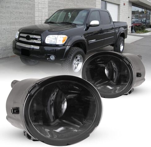 مصابيح الضباب لسيارة Toyota Tundra 2000-2006 (ليست لنماذج المصد الأمامي الفولاذي) 2001-2007 سيكويا مع لمبات 9006 12V 51W استبدال مصابيح القيادة متضمنة طقم أسلاك ومفتاح - زوج واحد (عدسة دخان) in Kuwait