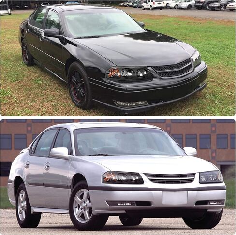 DWVO Headlight Assembly Compatible with 2000-2005 Chevy Impala Black Housing Amber Reflector in Saudi Arabia