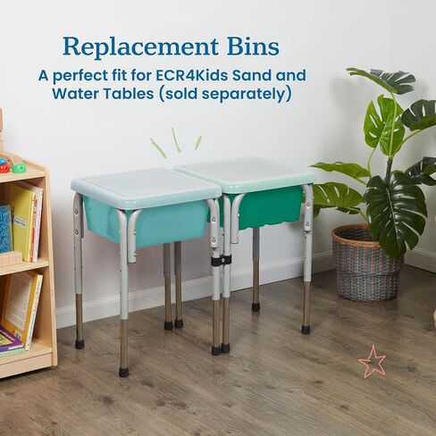ECR4Kids Square Bin with Lid, Storage Containers, Emerald, 2-Pack in Saudi Arabia