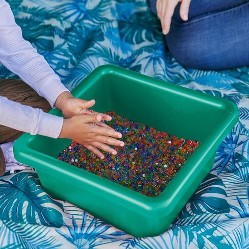ECR4Kids Square Bin with Lid, Storage Containers, Emerald, 2-Pack in Saudi Arabia