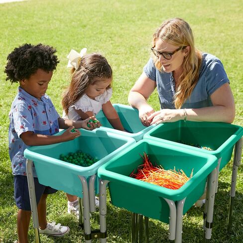 ECR4Kids Square Bin with Lid, Storage Containers, Emerald, 2-Pack in Saudi Arabia