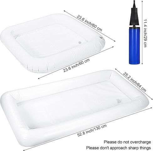 12 Pcs Inflatable Serving Bars Ice Serving Buffet with Drain Plug Inflatable Party Cooler Salad Food Drink Cooler for Parties Bbq Picnic with 2 Hand Pump, 2 Size in Saudi Arabia