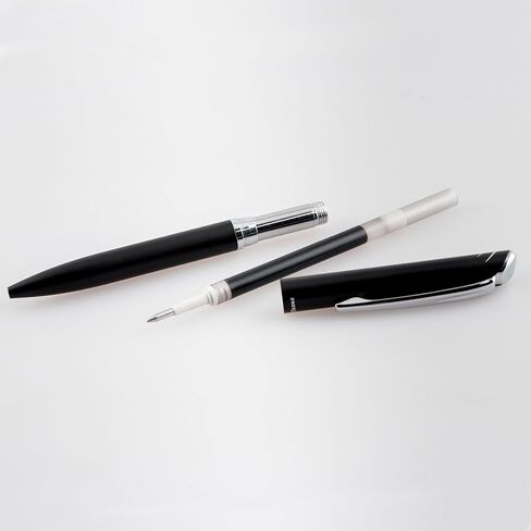 قلم Pentel Energel Style مع عبوتين - قلم تنفيذي متوسط ​​الخط 0.7 مم - قلم Pentel جل رولربال قابل لإعادة الملء - قلم فاخر مع صندوق هدايا مبطن بالمخمل - برميل أسود in Saudi Arabia