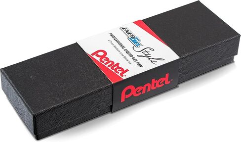 قلم Pentel Energel Style مع عبوتين - قلم تنفيذي متوسط ​​الخط 0.7 مم - قلم Pentel جل رولربال قابل لإعادة الملء - قلم فاخر مع صندوق هدايا مبطن بالمخمل - برميل أسود in Kuwait