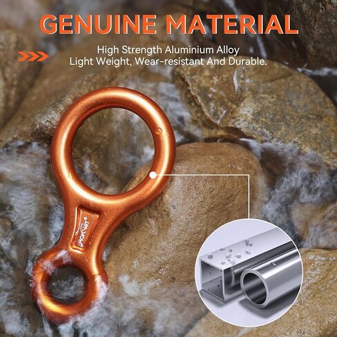 Rescue Figure 8 Descender Climbing Gear Downhill Equipment 35KN/3500kg 7075 Aluminum Alloy Rigging Plate for Climbing Belaying and Rappeling Device in Kuwait