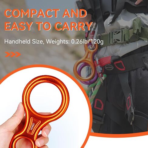 Rescue Figure 8 Descender Climbing Gear Downhill Equipment 35KN/3500kg 7075 Aluminum Alloy Rigging Plate for Climbing Belaying and Rappeling Device in Kuwait