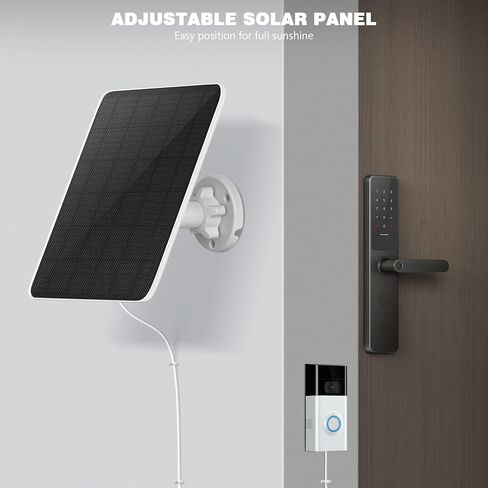 لوحة شمسية لجرس الباب الدائري، لوحة شمسية 6 واط متوافقة مع جرس الباب بالفيديو 2، جرس الباب بالفيديو 3، جرس الباب بالفيديو 3+، جرس الباب بالفيديو 4 وجرس الباب بالفيديو بلس in Kuwait