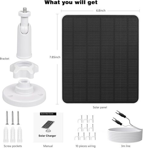لوحة شمسية لجرس الباب الدائري، لوحة شمسية 6 واط متوافقة مع جرس الباب بالفيديو 2، جرس الباب بالفيديو 3، جرس الباب بالفيديو 3+، جرس الباب بالفيديو 4 وجرس الباب بالفيديو بلس in Kuwait