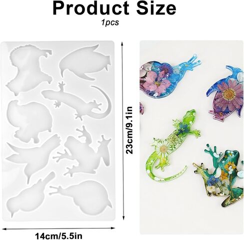 Keychain Resin Molds Cute Animal Silicone Molds Keychain Making Silicone Molds for Resin Casting DIY Keychain Pendant Necklace Jewelry Making Ornaments Art Craft Decor in Saudi Arabia
