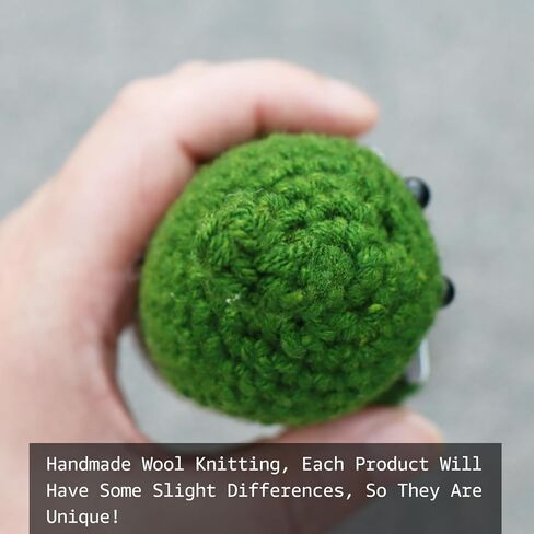 Handmade Emotional Support Pickle Gift, Cute Crochet Cucumber Doll with Wooden Base, Funny Crochet Pickle Toy for Friends,Boys and Girls in Kuwait