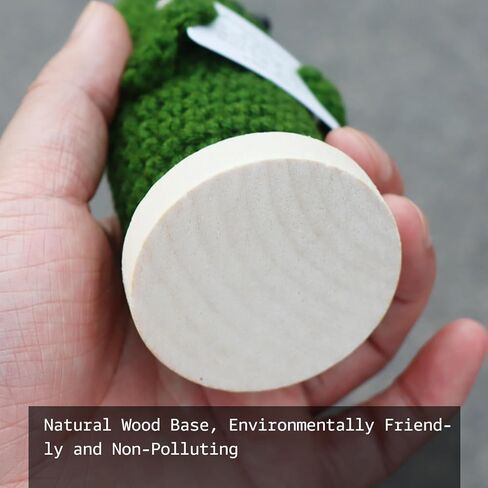 Handmade Emotional Support Pickle Gift, Cute Crochet Cucumber Doll with Wooden Base, Funny Crochet Pickle Toy for Friends,Boys and Girls in Kuwait