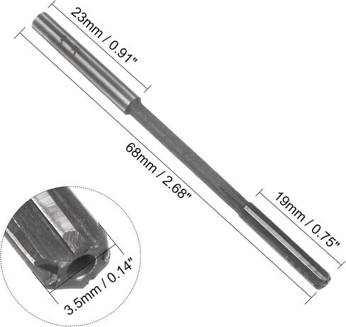 uxcell Chucking Reamer 10mm, H7 HSS Lathe Machine Reamer 6 Straight Flutes, Round Shank Milling Cutting Tool, Metric Reaming Drill Bit for Stainless Steel Metal Hole in Kuwait