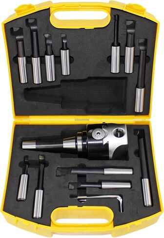 HFS (R) Boring Head R8 Shank Carbide Boring BAR Set Bridgeport Milling (F1-3IN 2/4IN 12PCS) in Saudi Arabia
