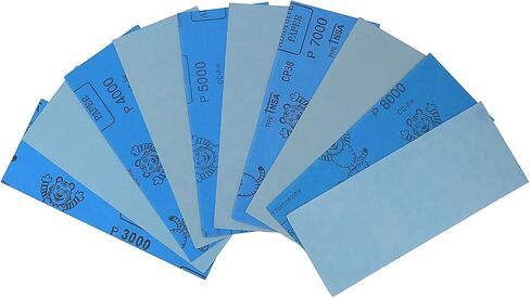 9x3.6 inch 18 Sheets Sandpaper, Wet or Dry 5000-15000 Grit 6 Assortment Sand Paper, Extra Fine Precision Abrasive Pads for Automotive Sanding, Wood Turing Finishing, Metal Furniture Polishing in Saudi Arabia