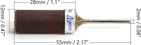 Utoolmart Sandpaper Sticks Cylinder Abrasive Polishing Grinding Mounted Point 2000 Grits 2 Pcs in Kuwait
