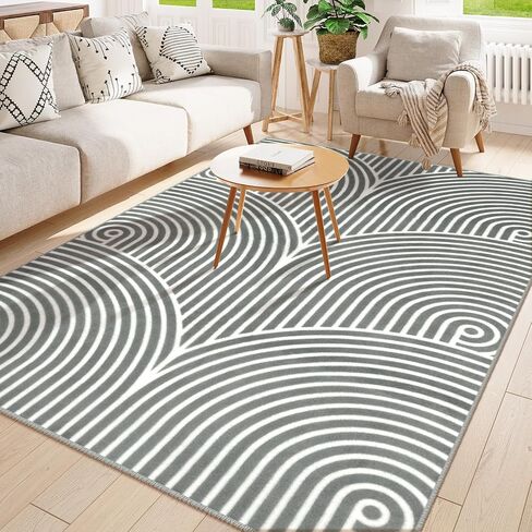 OJIA Modern Kitchen Runner Rug 2'x8' Washable Rug Runner Non-Slip Soft Hallyway Runner Rugs, Boho Bedroom Rug Gray Carpet Runners for Entryway Bathroom Laundry Room Foyer in Saudi Arabia
