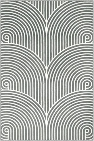 OJIA Modern Kitchen Runner Rug 2'x8' Washable Rug Runner Non-Slip Soft Hallyway Runner Rugs, Boho Bedroom Rug Gray Carpet Runners for Entryway Bathroom Laundry Room Foyer in Saudi Arabia