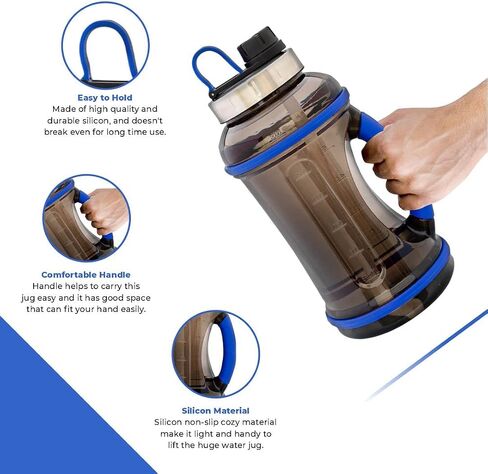 DR.HYDRO 64oz Half Gallon Water Bottle with Straw | Large Water Bottle - BPA Free Leakproof | Gym Water Bottle for Men | Daily Water Jug for Fitness and Outdoor Sports in Saudi Arabia